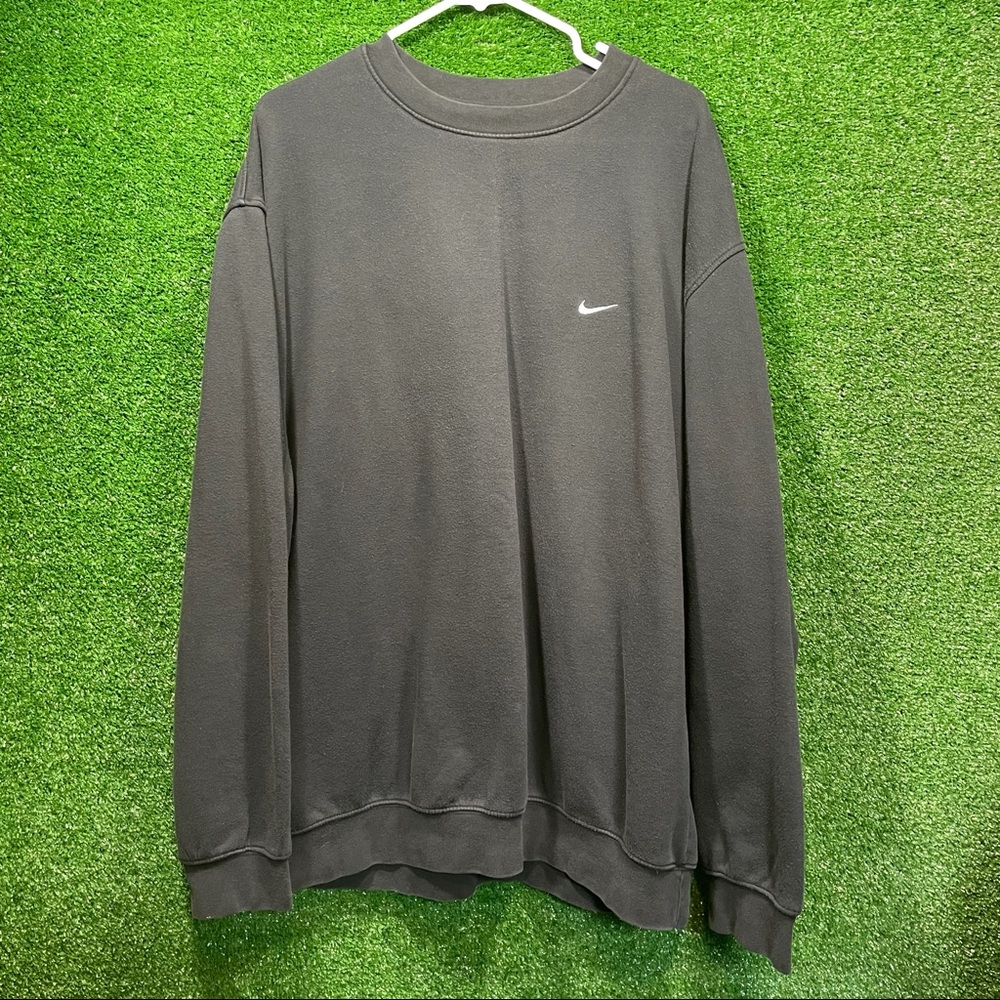 Y2K Nike Faded Black SilverTag Crewneck Sweatshirt